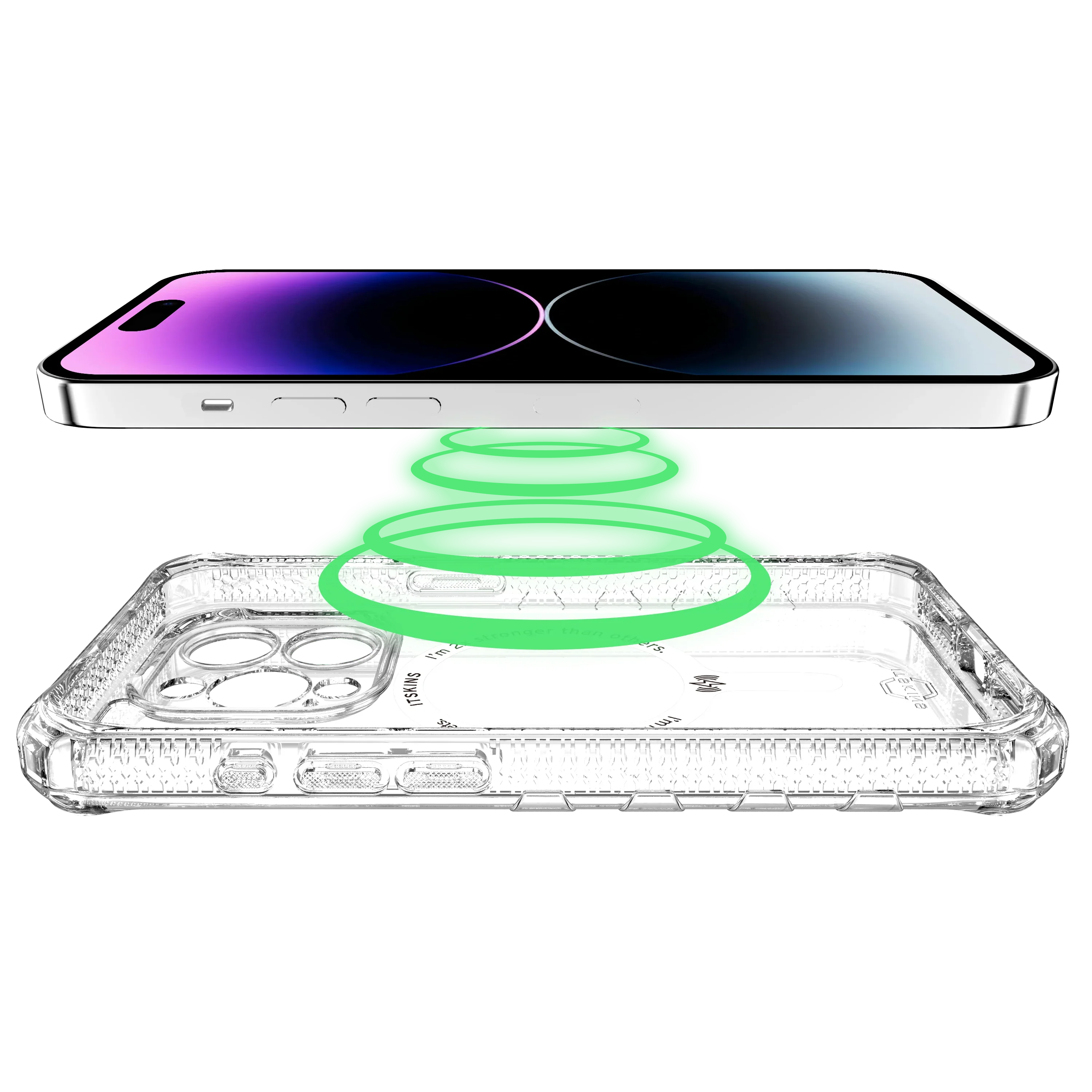 Itskins Supreme Clear iPhone 15 Pro Max Magsafe Case- Transparent - Tashqila Itskins Supreme Clear iPhone 15 Pro Max Magsafe Case- Transparent - Tashqila